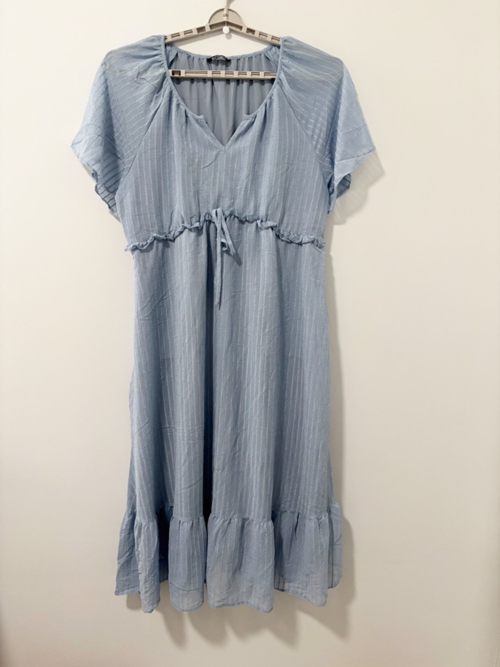 BloomChic Light Blue Peasant Dress Womens Size 18-20 Cottagecore Prairie Boho